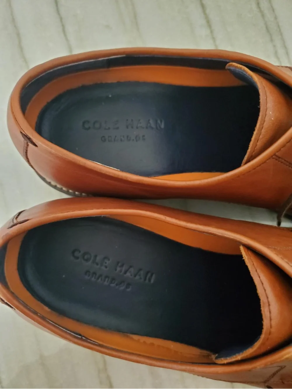 Cole Haan Grand OS Mens Size 10.5 Brown Leather Cap Toe Oxfords Dress Shoes